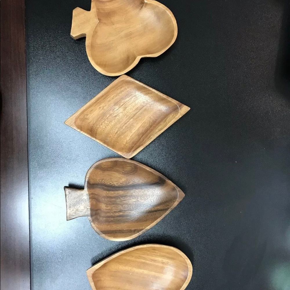 4pcSet Genuine Monkey Pod,Club,Diamond,Spade,Heart